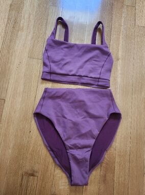 Left On Friday Desert Plum High-Waist Two-Piece Bikini